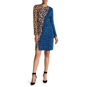 Diane von Furstenberg Bias fitted dress in belmont combo